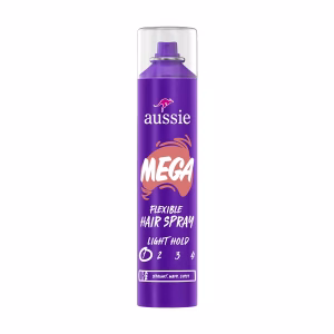 Aussie Mega Flexible Hair Spray for Curly Hair, Straight Hair, and Wavy Hair 10 oz