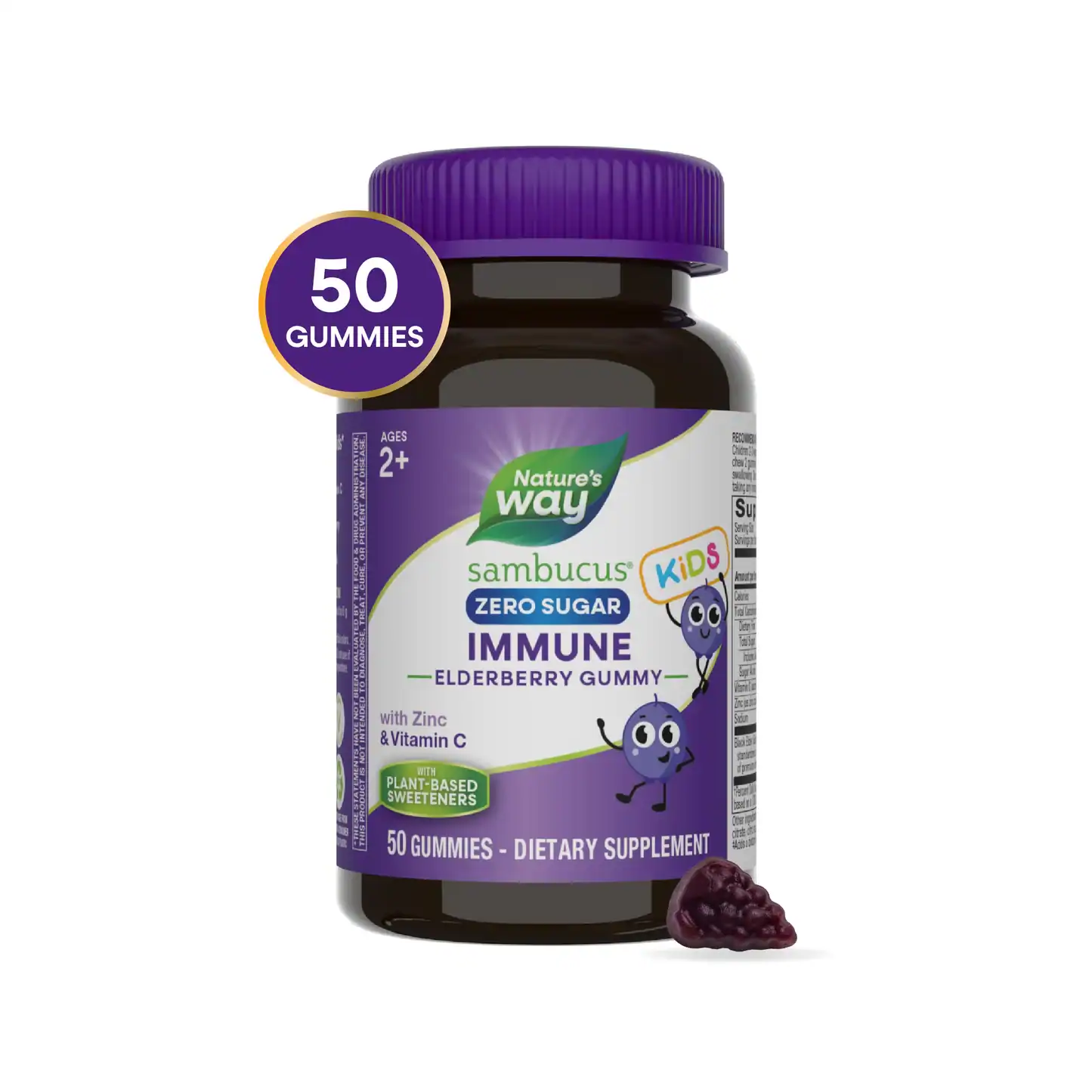 Nature'S Way Sambucus Zero Sugar Kids Gummy