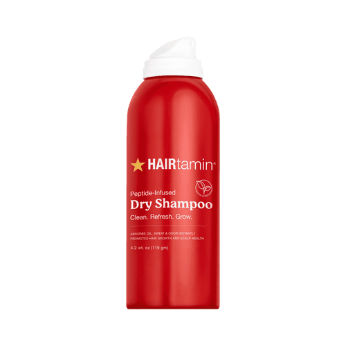 HAIRtamin Peptide-Infused Dry Shampoo 4.2 oz / 119 g product package