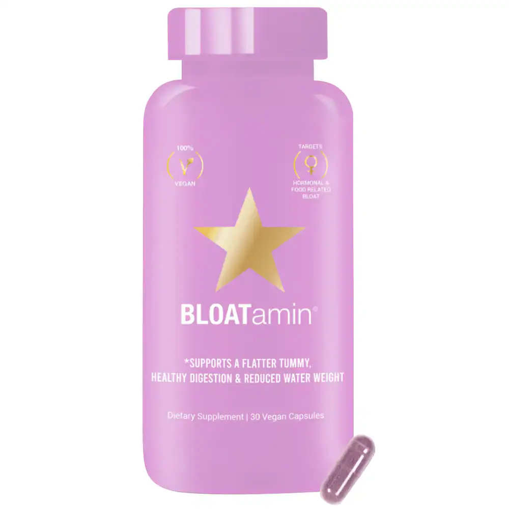 HAIRtamin BLOATamin Digestive & Bloat Support 30 vegan capsules product package